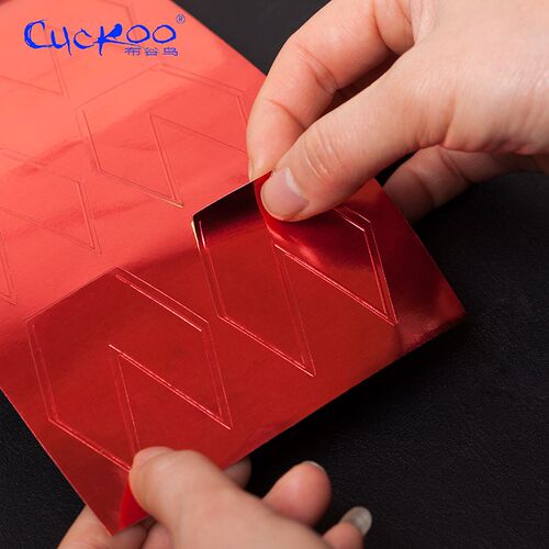 布谷鸟欧式证件钢印圆形齿轮铝箔印章纸创意荣誉装饰干胶纸蝴蝶结