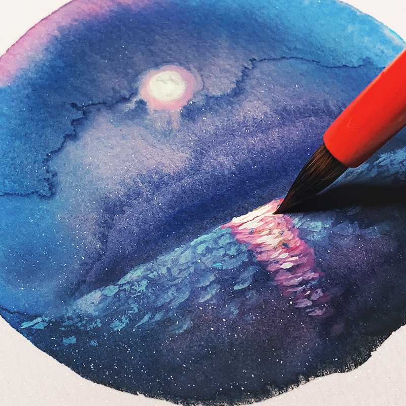 和雅轩烟火水彩画笔 手绘插画国画兔毫手工毛笔 狼毫抄经蝇头小楷