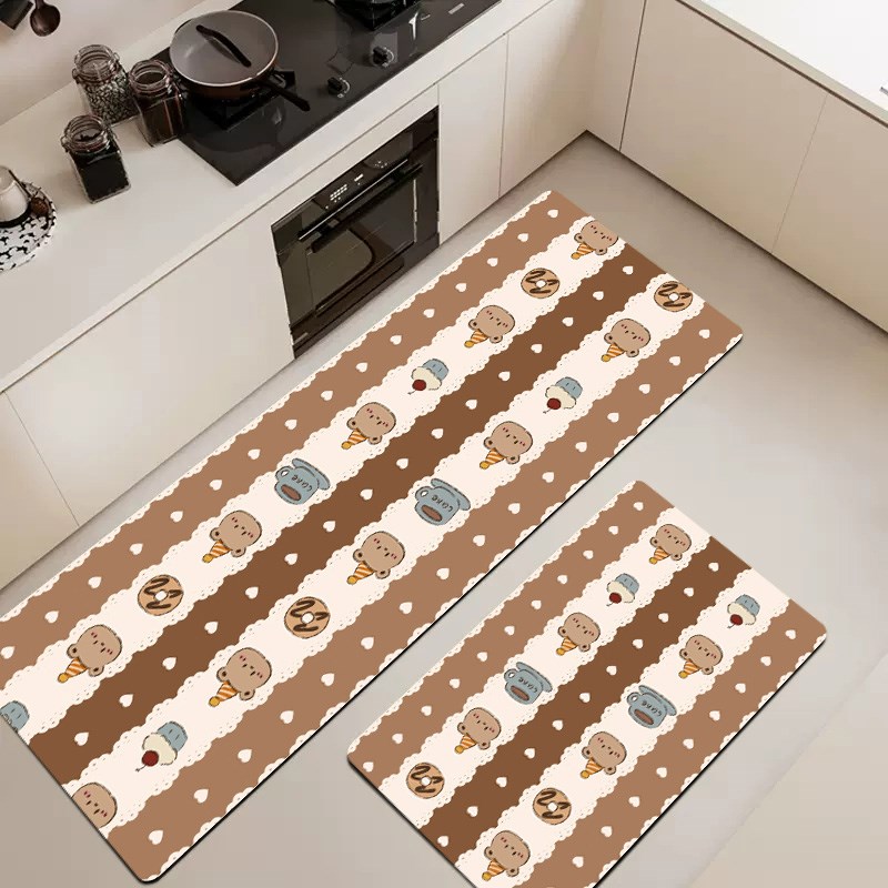 圈绒厨房地垫防滑防油吸水垫门口耐脏踩脚垫进门入户可擦免洗地毯
