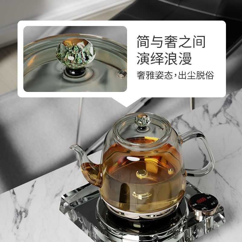 玻璃水晶电热水壶全自动底部上水煮泡茶专用烧水壶新款恒温电水壶,厨房电器,电热水壶,淘宝优惠券,粉丝福利购,淘宝优惠卷