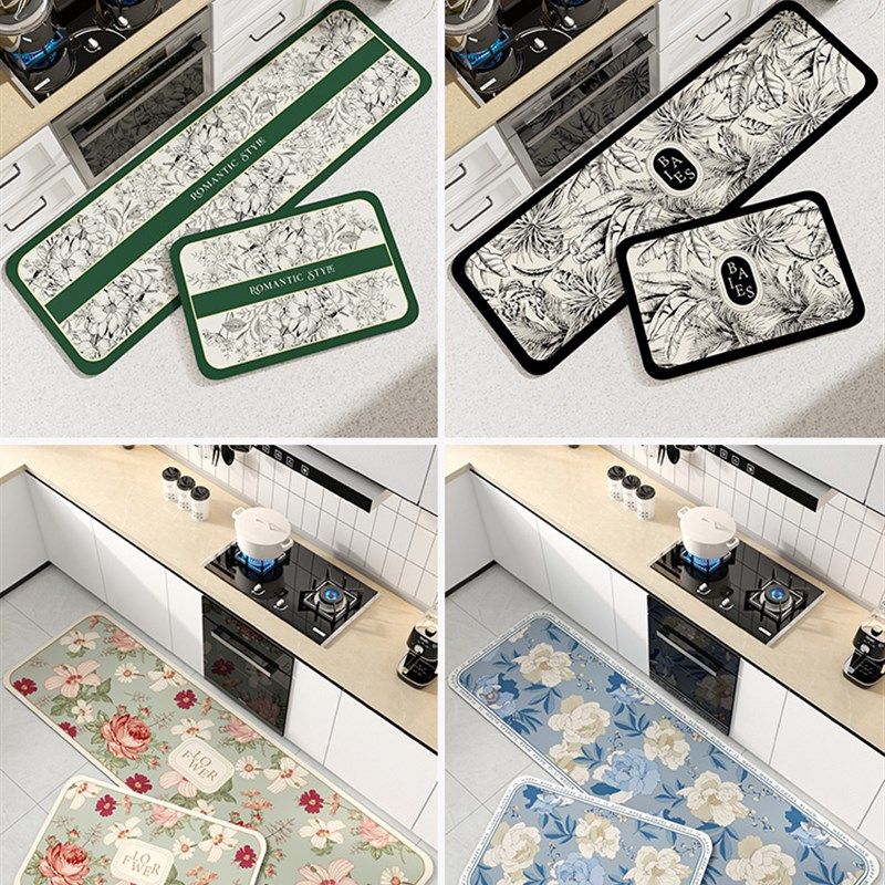 厨房地垫防滑防油可擦免洗软硅藻泥脚垫防脏防污吸水吸油防水地毯,居家布艺,厨房地垫,淘宝优惠券,粉丝福利购,淘宝优惠卷