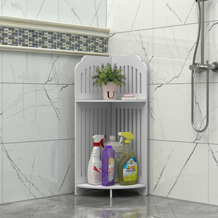卫生间三角置物架落地洗手间厕所转角收纳架浴室洗漱台角落免打孔
