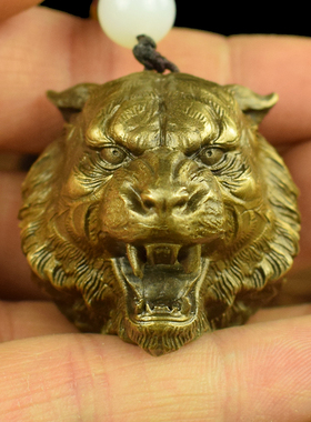铜实心老虎把玩生肖虎手把件虎虎生威男女随身威震四方工艺品礼品