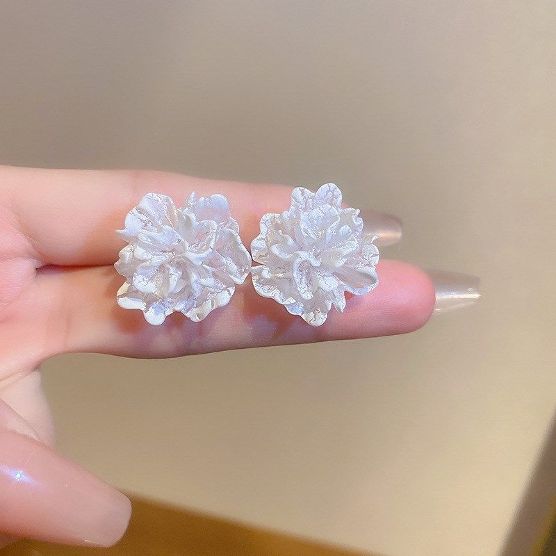 银针白色花朵耳钉森系时尚气质个性小众耳环清新新款高级感耳饰女,节庆用品/礼品,文化创意手环,淘宝优惠券,粉丝福利购,淘宝优惠卷