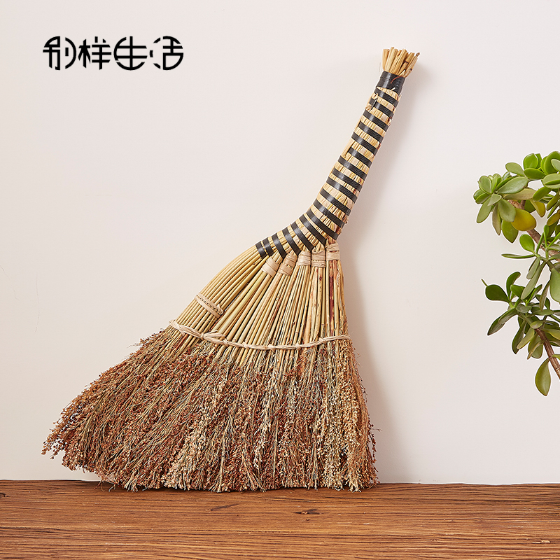 家用扫帚簸箕组合加厚加密高粱扫把天然芒草扫把扫地笤帚单个包邮