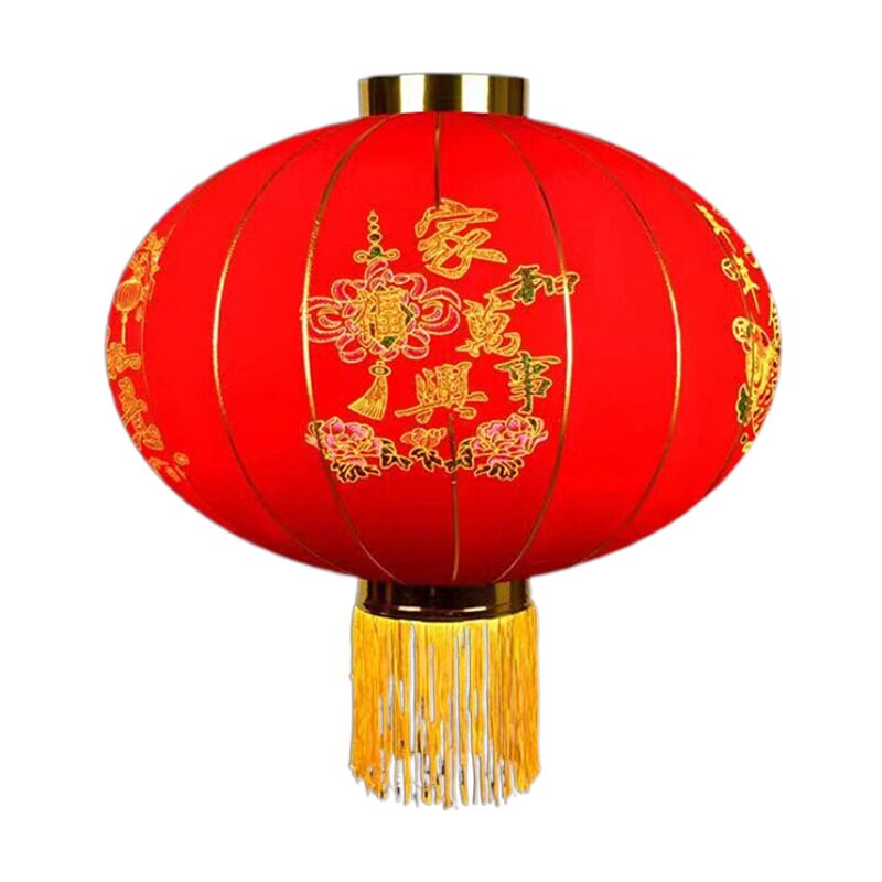 2024新款大红植绒灯笼吊灯一对阳台挂饰过新年户外大门口春节装饰