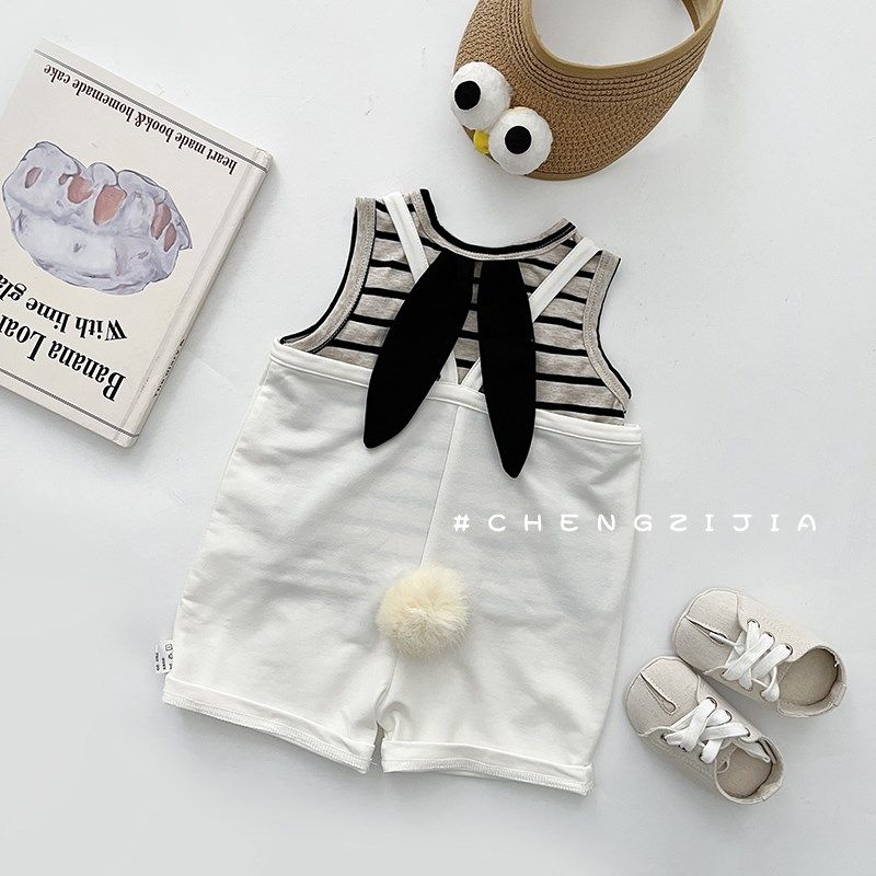 夏天男童兔耳朵背心宝宝薄款无袖衣服新生婴儿童装护肚吊带打底衫,童装/婴儿装/亲子装,背心吊带,淘宝优惠券,粉丝福利购,淘宝优惠卷