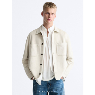 秋冬新品 806宽松休闲工作服衬衫 男装 外套3046505 绒面衬衫 柜429