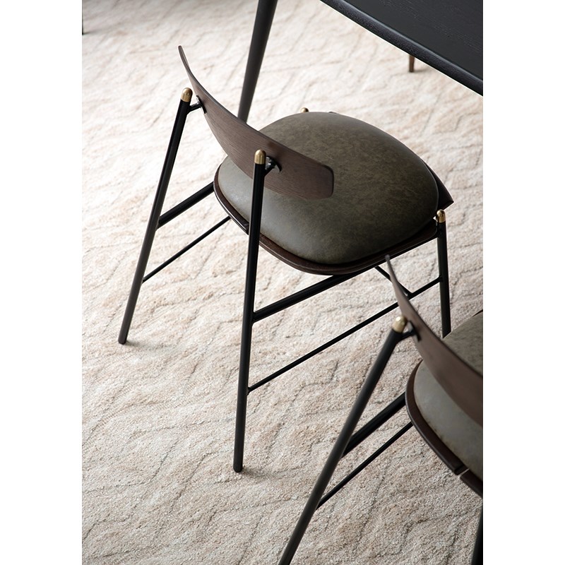 北欧橡木高端铁艺黄铜轻奢艺术美式设计师居家单人餐厅酒店椅子