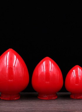 红色仙桃玻璃灯罩长明灯灯罩电烛灯灯罩财神灯罩佛前供灯灯罩
