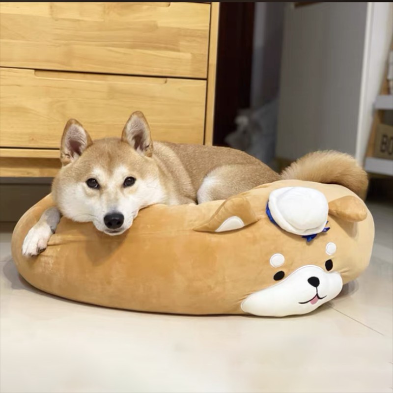 柴犬窝圆窝午睡垫深度睡眠四季通用可拆洗秋冬保暖宠物床狗窝垫子