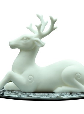 车内饰品摆件汽车车载创意陶瓷人物装饰室内客厅书房办公桌面摆设