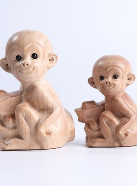 桃木十二生肖大号摆件手把件鼠牛虎兔龙蛇马羊猴鸡狗猪家居工艺品