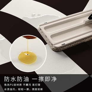 黑白格子入户门地垫家用门垫皮革进门脚垫门口玄关垫子可擦洗地毯