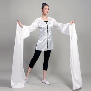 杭纺纺真丝水袖专业上衣藏族舞古典舞蹈戏曲演出服民族舞练习袖子
