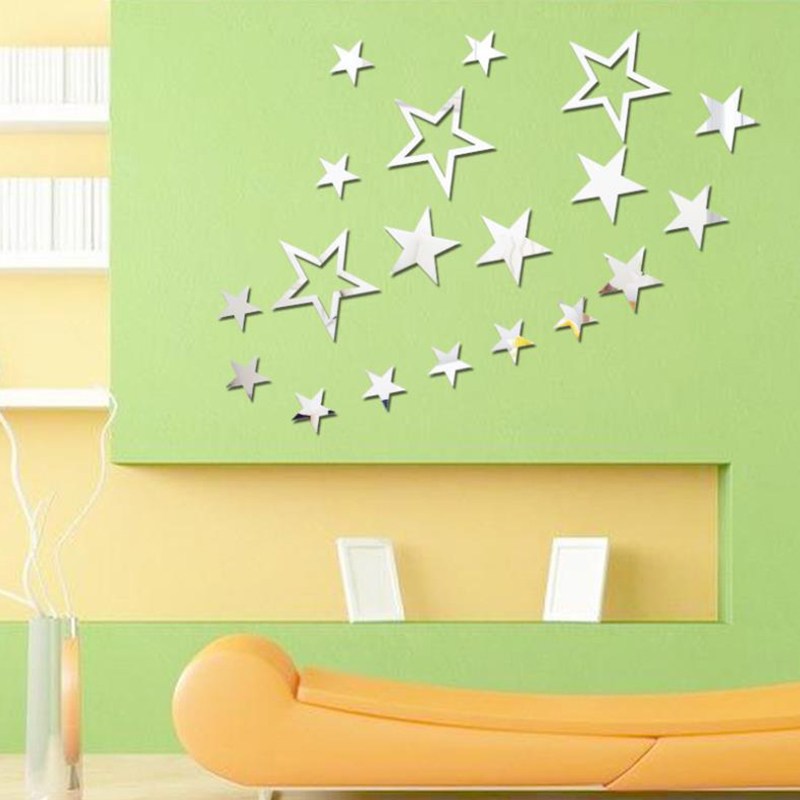 3D亚克力满天星镜面墙贴客厅卧室儿童房电视背景自粘创意防水贴画