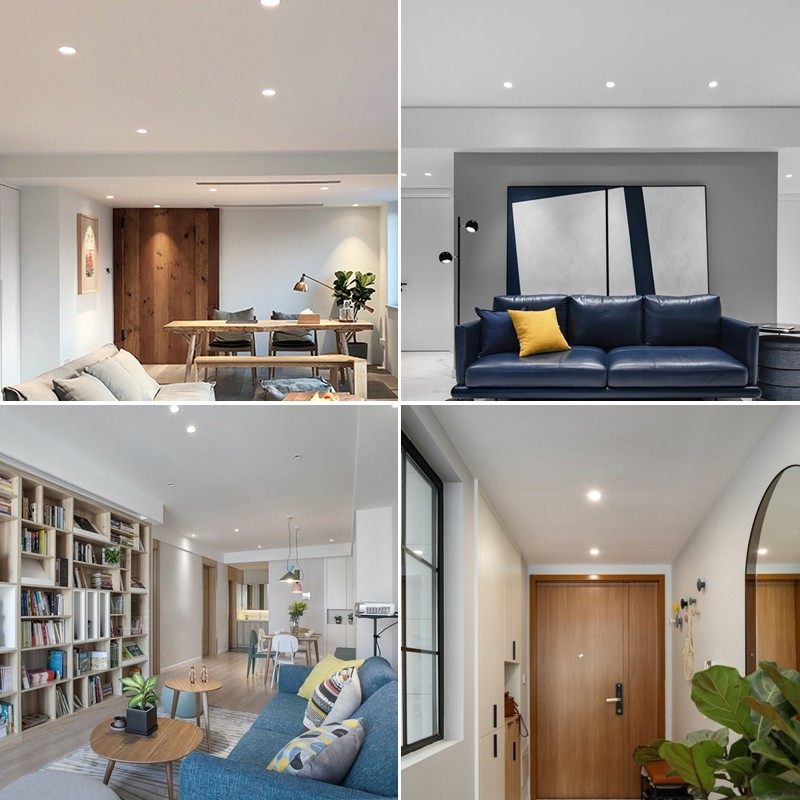 led筒灯5W三色光开孔6.5 7.5 8 9 10 12公分4寸嵌入式天花灯洞灯