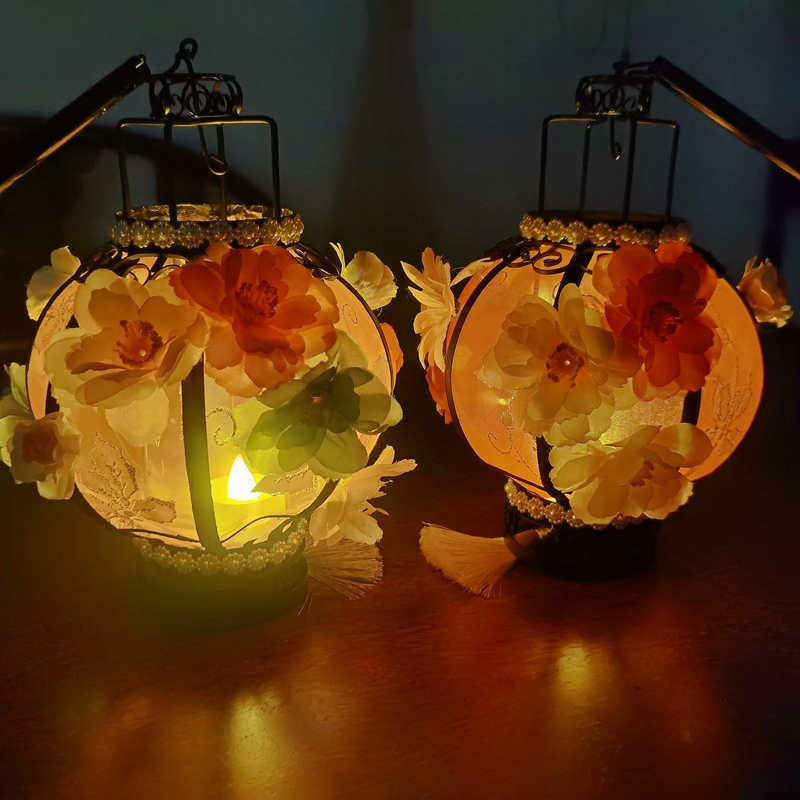 2021中秋节红灯笼新年儿童花灯七夕手提发光宫灯汉服古风拍照道具