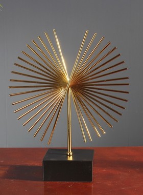 轻奢风格装饰品 抽象铁艺展翅摆件 客厅玄关电视柜摆件房间艺术品