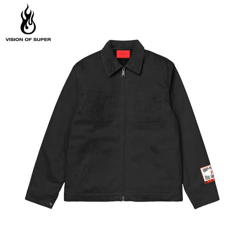 VOS秋冬新品工装夹克翻领厚外套