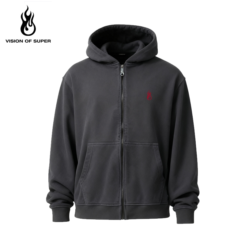 VOS休闲拉链卫衣重磅开衫男女款