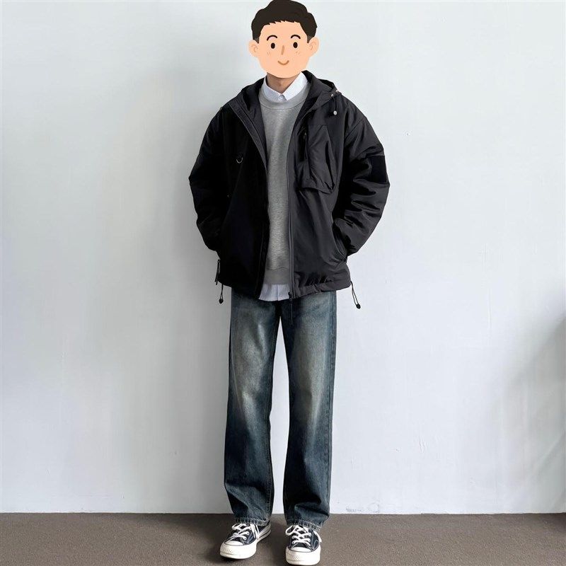 男装高级感穿搭套装春季新款衣服夹克外套男生初春酷帅穿搭牛仔裤,男装,时尚套装,淘宝优惠券,粉丝福利购,淘宝优惠卷