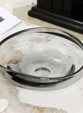 艺术玻璃简约轻奢l水果盘现代客厅酒店茶几桌面收纳盘糖果盘摆件