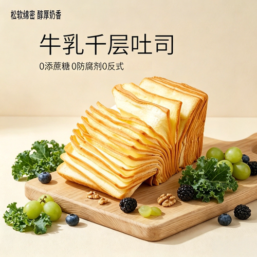 央妈推荐千层牛乳吐司新升级手撕面包牛奶香学生居家即速食早餐