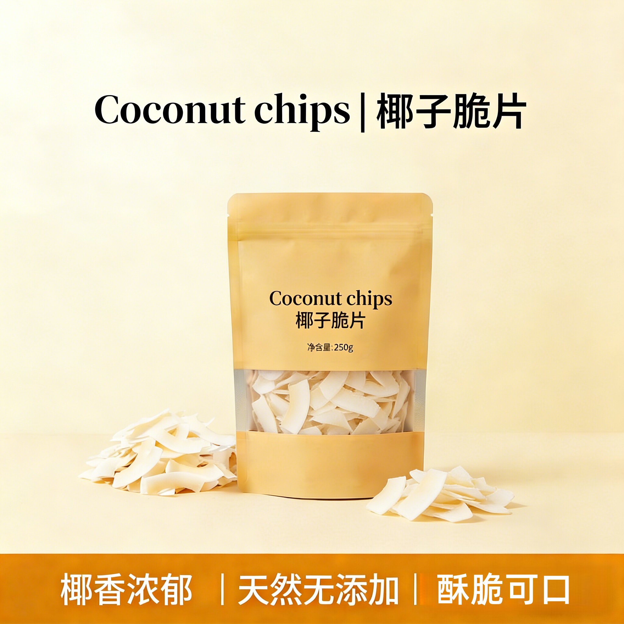 央妈推荐海南特产碳烤生椰子片脆片烘焙奶茶用商用非油炸小吃零食