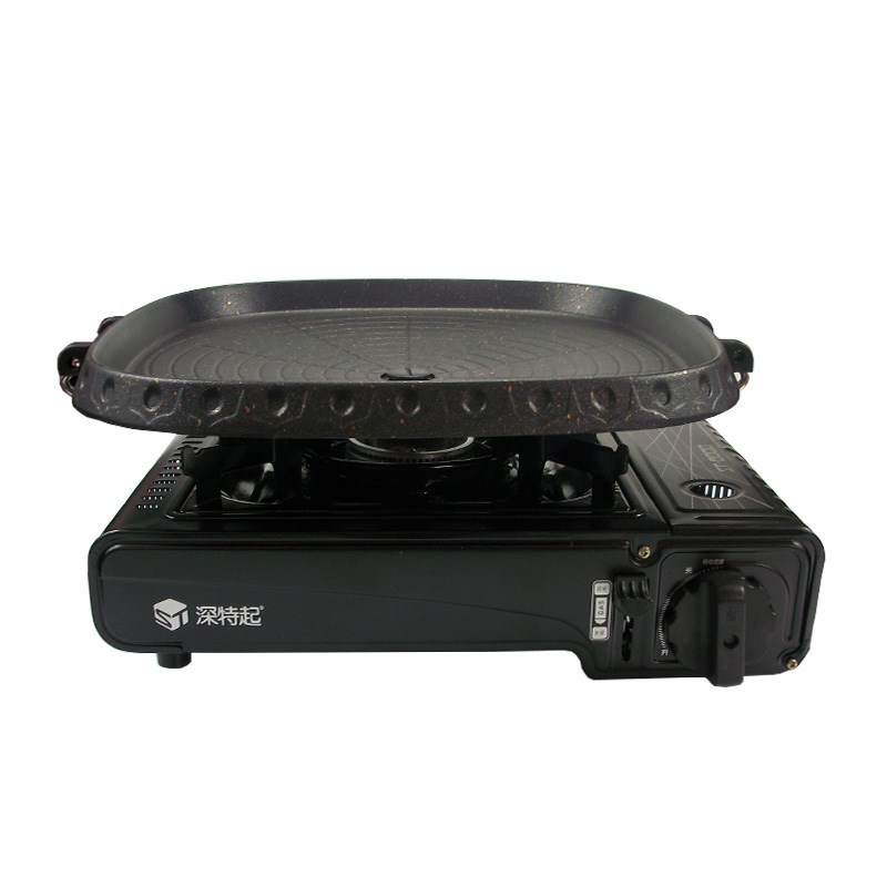 韩国卡式炉烧烤炉烤盘野餐炉具便携户外卡斯炉不粘锅卡磁炉铁板烧