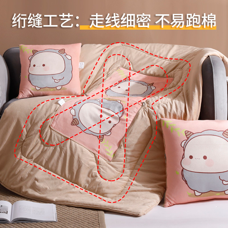 加厚抱枕被子两用冬季汽车载珊瑚绒车上靠垫车内靠枕头二合一毯子,居家布艺,抱枕被,淘宝优惠券,粉丝福利购,淘宝优惠卷