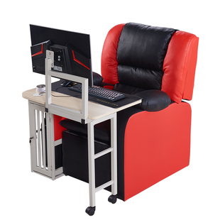 电脑沙发椅单人网吧可躺沙发一体座舱家用电竞桌椅套装网咖沙发椅