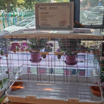 哈根新款鸟笼 豪华不锈钢鹦鹉笼 虎皮玄凤牡丹繁殖鸟笼 金属大号