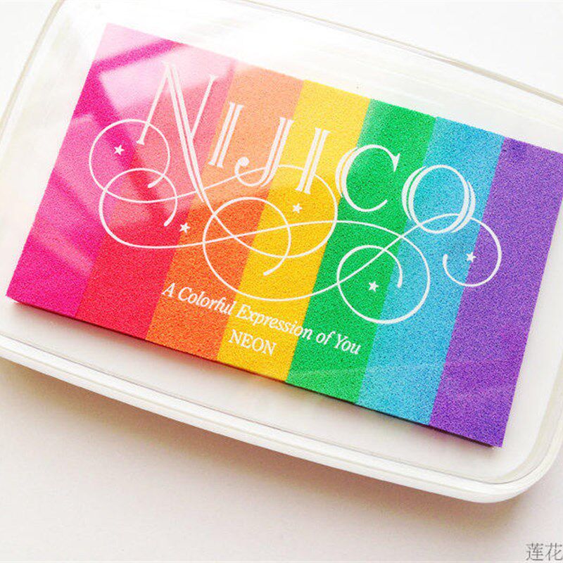 月猫nj3纸用渐变彩色印台-慢干水性彩虹印泥橡皮章/手帐印台,文具电教/文化用品/商务用品,可爱印泥,淘宝优惠券,粉丝福利购,淘宝优惠卷