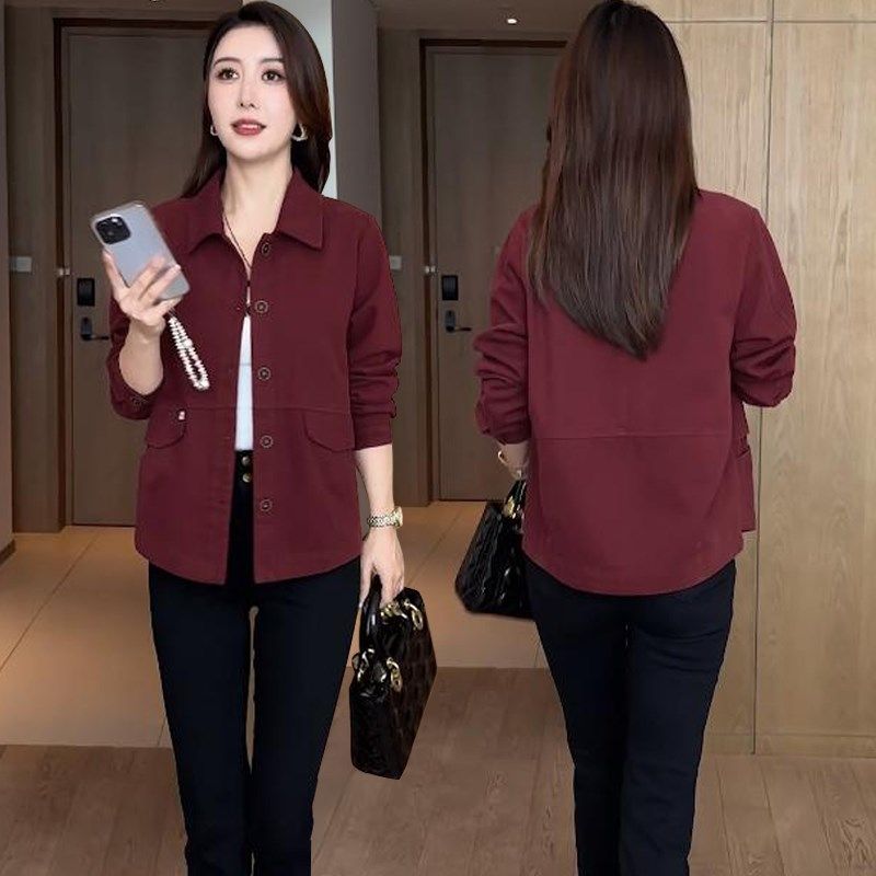 洗水牛仔棉外套女春秋款2024新款时尚宽松显瘦初秋季女士休闲上衣,女装/女士精品,短外套,淘宝优惠券,粉丝福利购,淘宝优惠卷