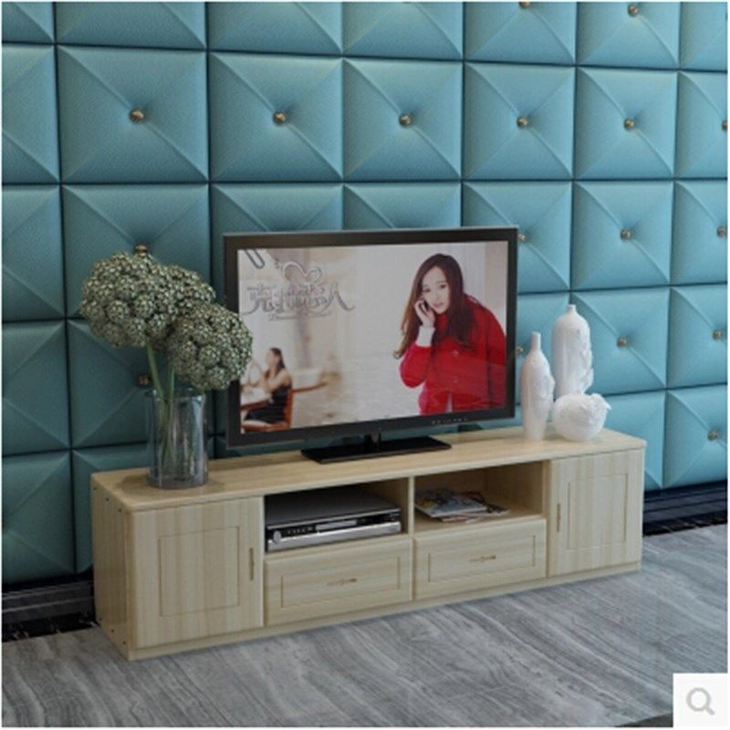 简约全实木松木电视柜组合落地柜矮柜厅柜欧式可伸缩电视茶几组合