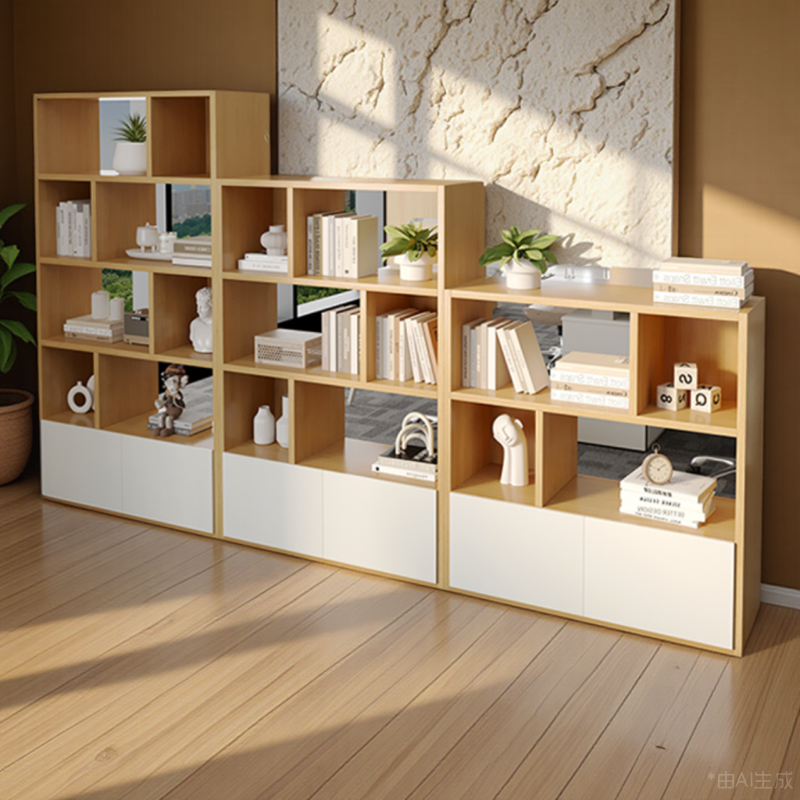 多层办公室隔断柜E0级板材木质文件柜矮柜储物柜简约展示柜落地柜