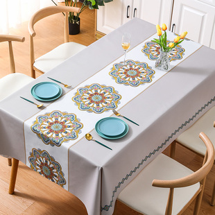 pvc桌布防水防油防烫免洗餐桌垫长方形家用客厅茶几台布 2022新款
