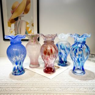 经典风美人手工琉璃芬顿花瓶博古架艺术摆件样板间客厅高级感装饰