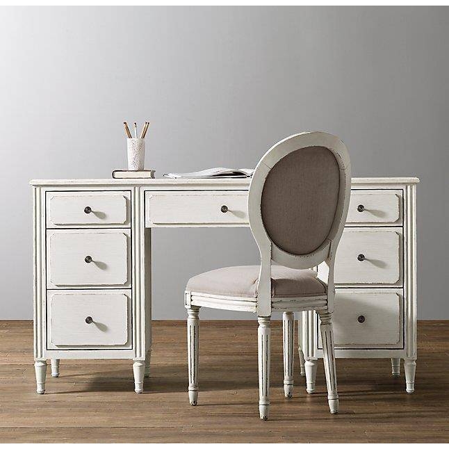 出口法国实木家具 美式乡村 复古实木书桌电脑桌办公桌写字台