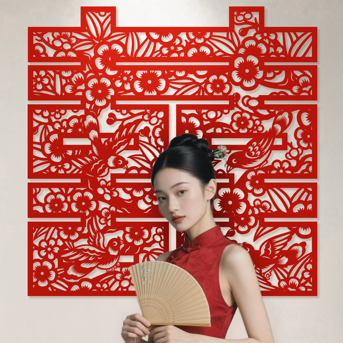 结婚专用超大喜字贴婚房布置喜鹊囍字背景墙贴订婚礼装饰拍照道具