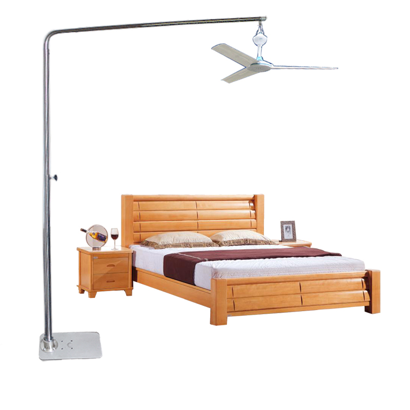 加粗加厚落地式不锈钢微风吊扇支架中联蚊帐伸缩支架大小风扇吊杆