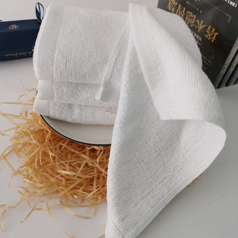 10条装纯棉白方巾幼儿园擦手巾饭店厨房毛巾抹布洗碗巾布清洁巾