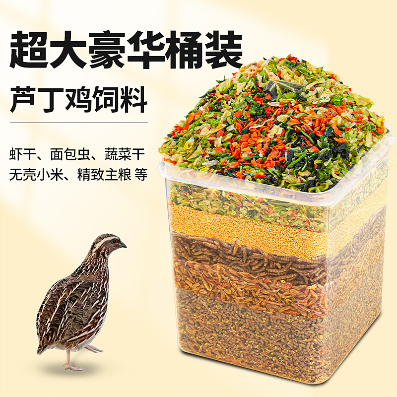 芦丁鸡豪华罐装产蛋粮幼鸡小鸡育雏开口粮鹌鹑卢丁鸡宠物饲料产蛋