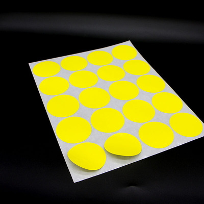60mm防水防撕圆形圆点不干胶打印贴纸大号自粘合格证标签贴可定制