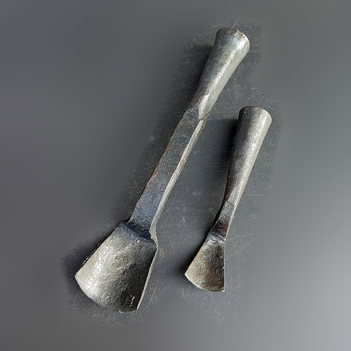 纯手工锻打锹凿子挖凿木工凿半圆凿弯曲凿竹凿挖洞凿竹匠专用工具