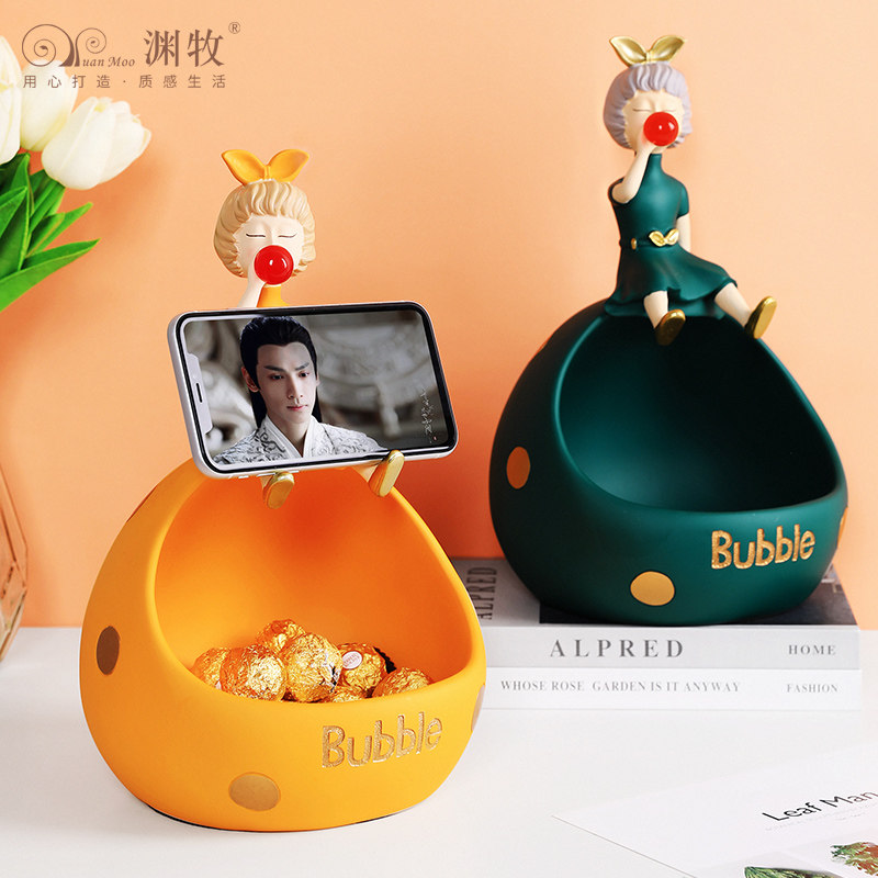 轻奢钥匙收纳摆件玄关客厅泡泡女孩家居电视柜装饰品乔迁新居礼品,家居饰品,装饰摆件,淘宝优惠券,粉丝福利购,淘宝优惠卷