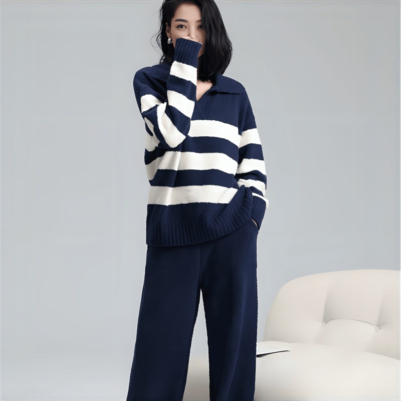 2024新款睡衣冬季女款时尚半边绒可外穿秋冬款简约珊瑚绒家居服女