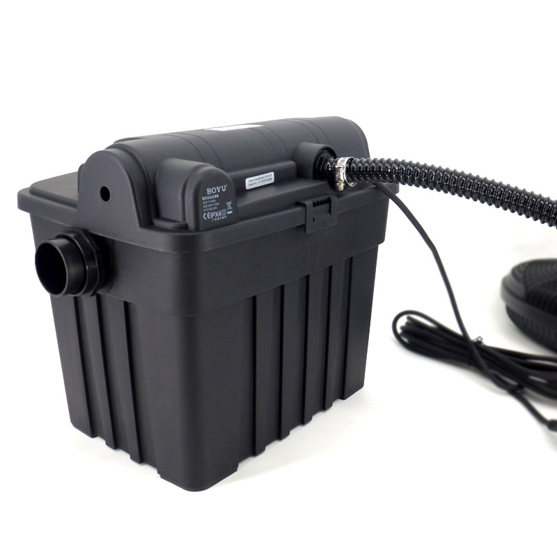 博宇大型鱼池过滤器过滤系统潜水泵室外水池外置户外循环过滤桶