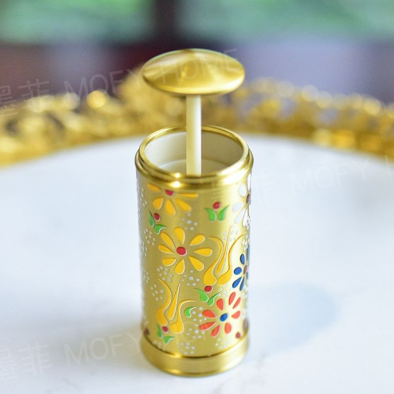 黄铜牙签筒家用牙签盒美式便携式加厚耐摔简约牙签罐餐桌装饰品,家居饰品,装饰摆件,淘宝优惠券,粉丝福利购,淘宝优惠卷